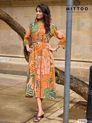 Mitto belt Rayon kurti 1